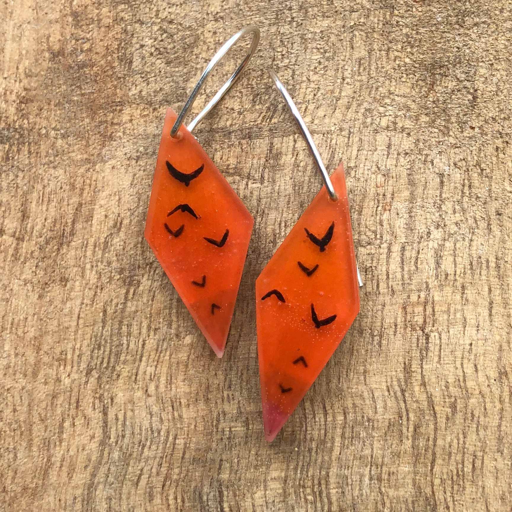 Red Flock earrings