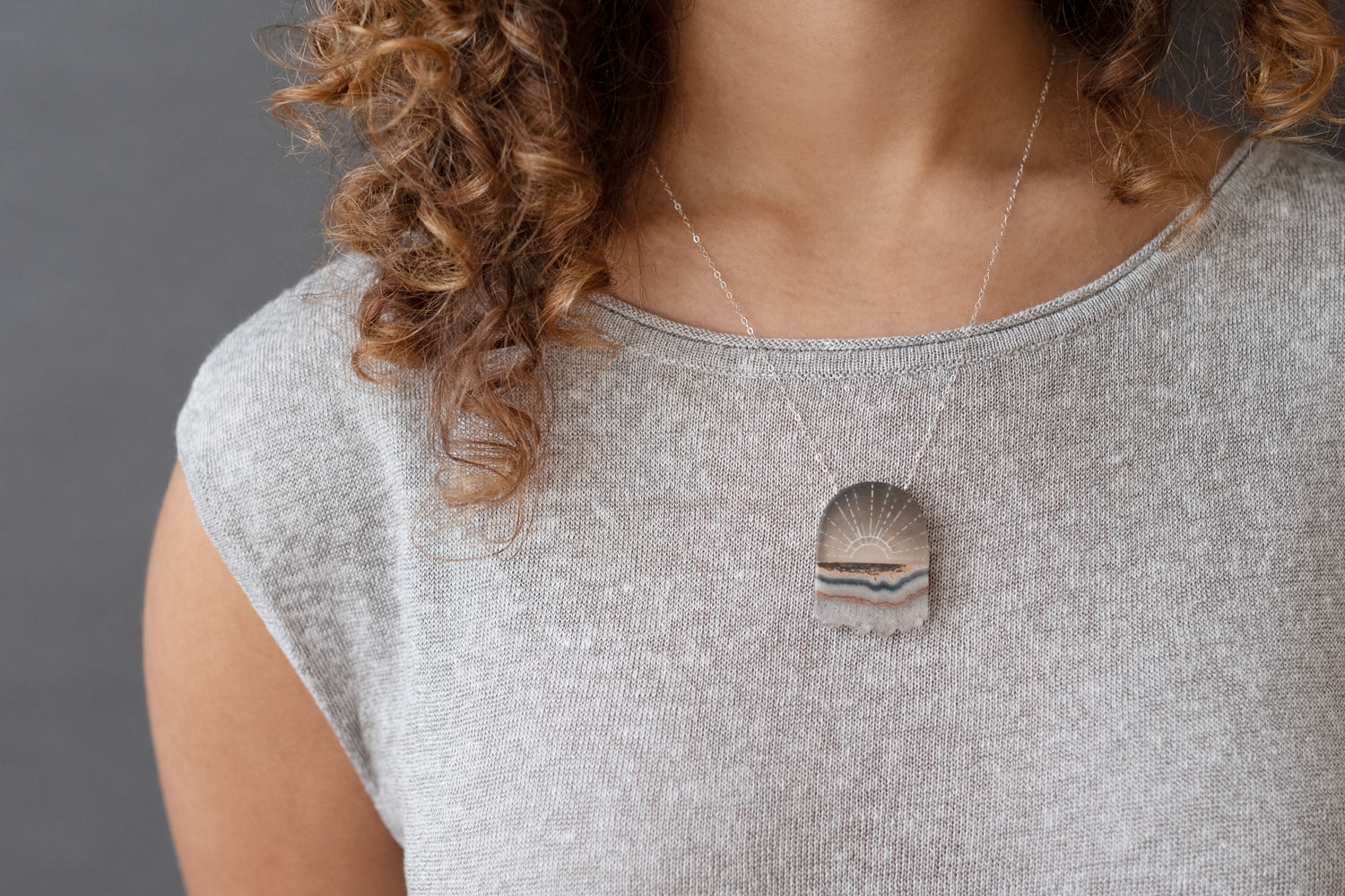 Model wearing Crystal Rays Necklace