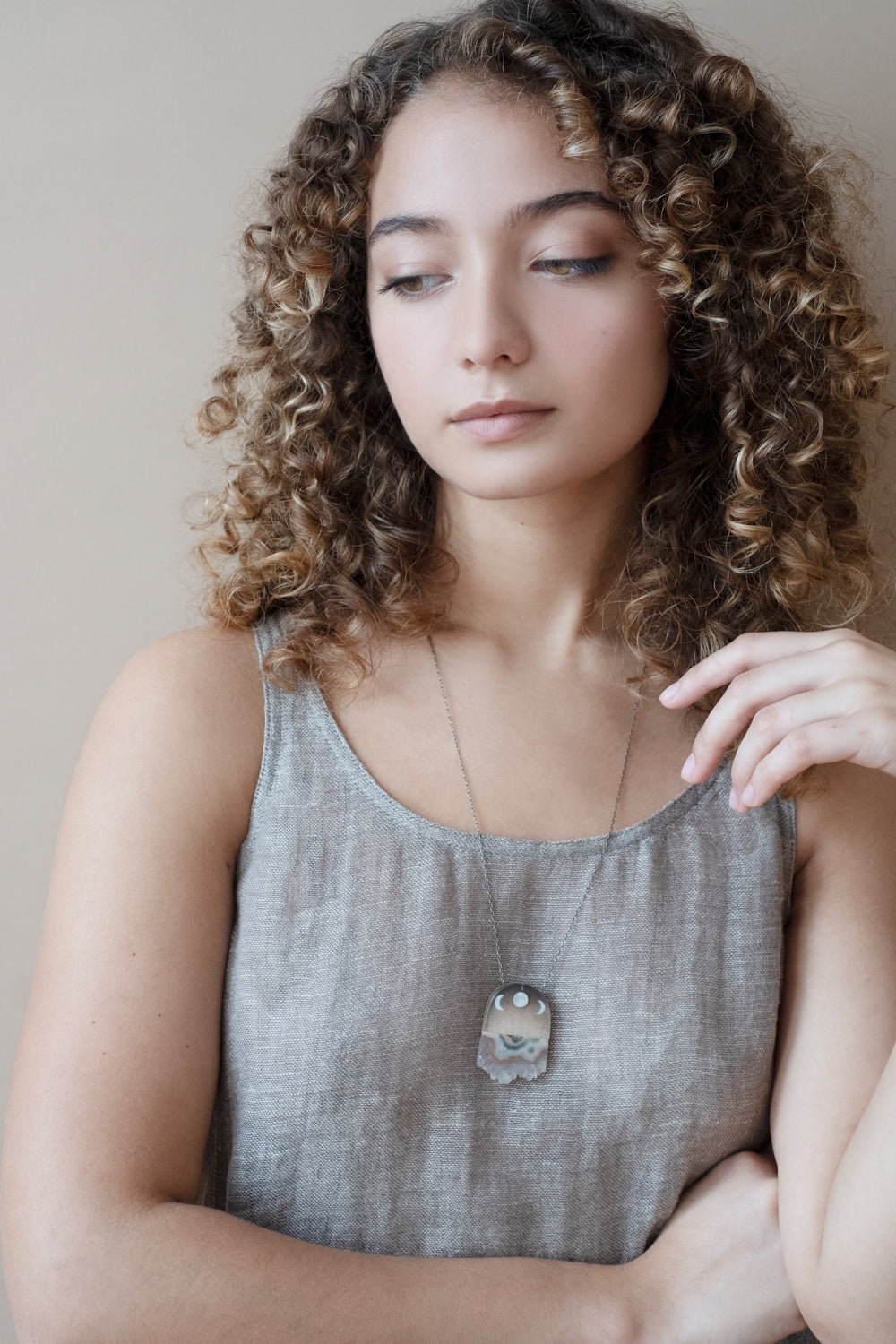 Crystal Moons Necklace