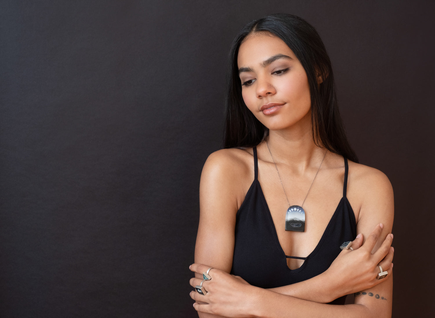 Geode Phases Necklace