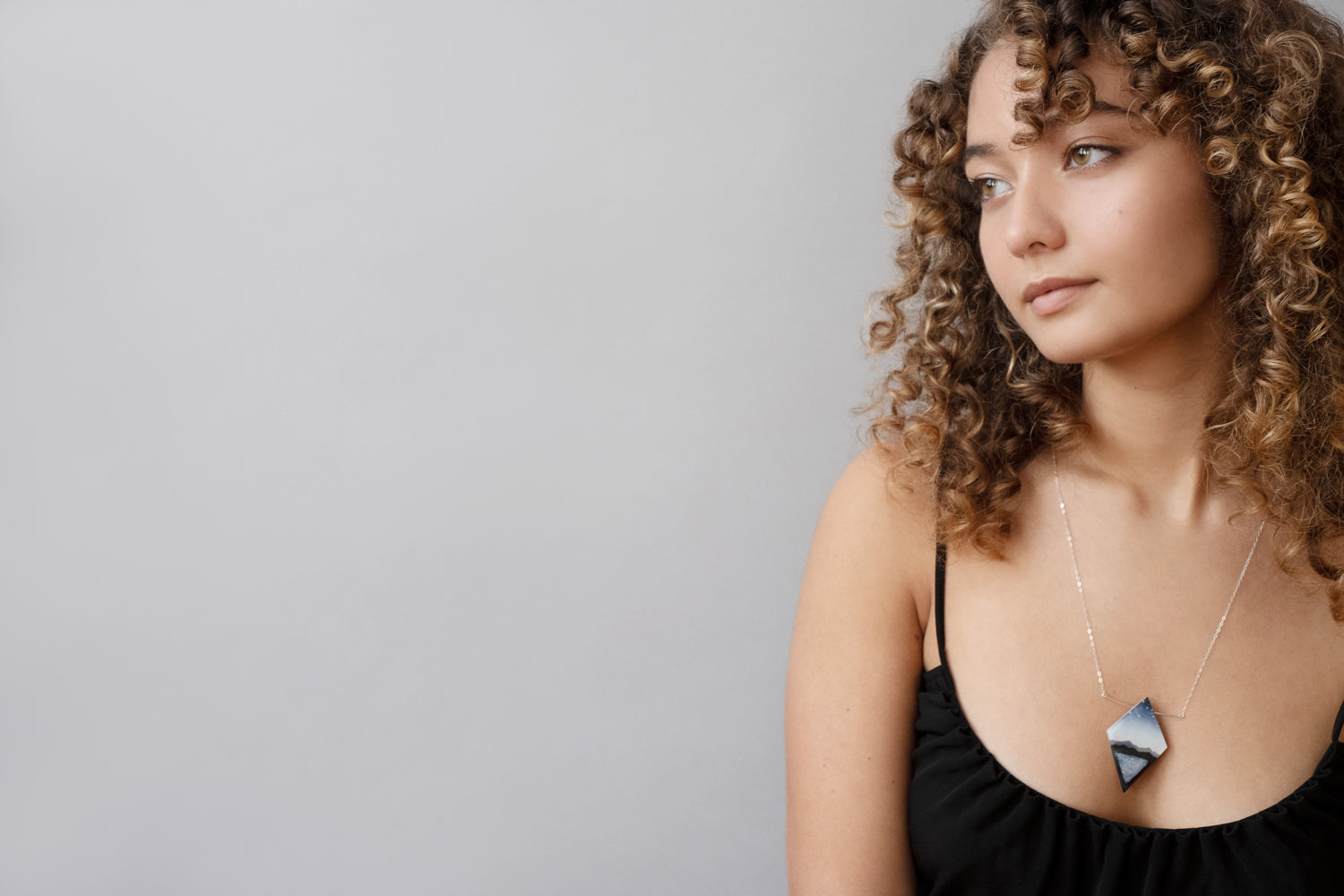 Model wearing Druzy Hills Necklace