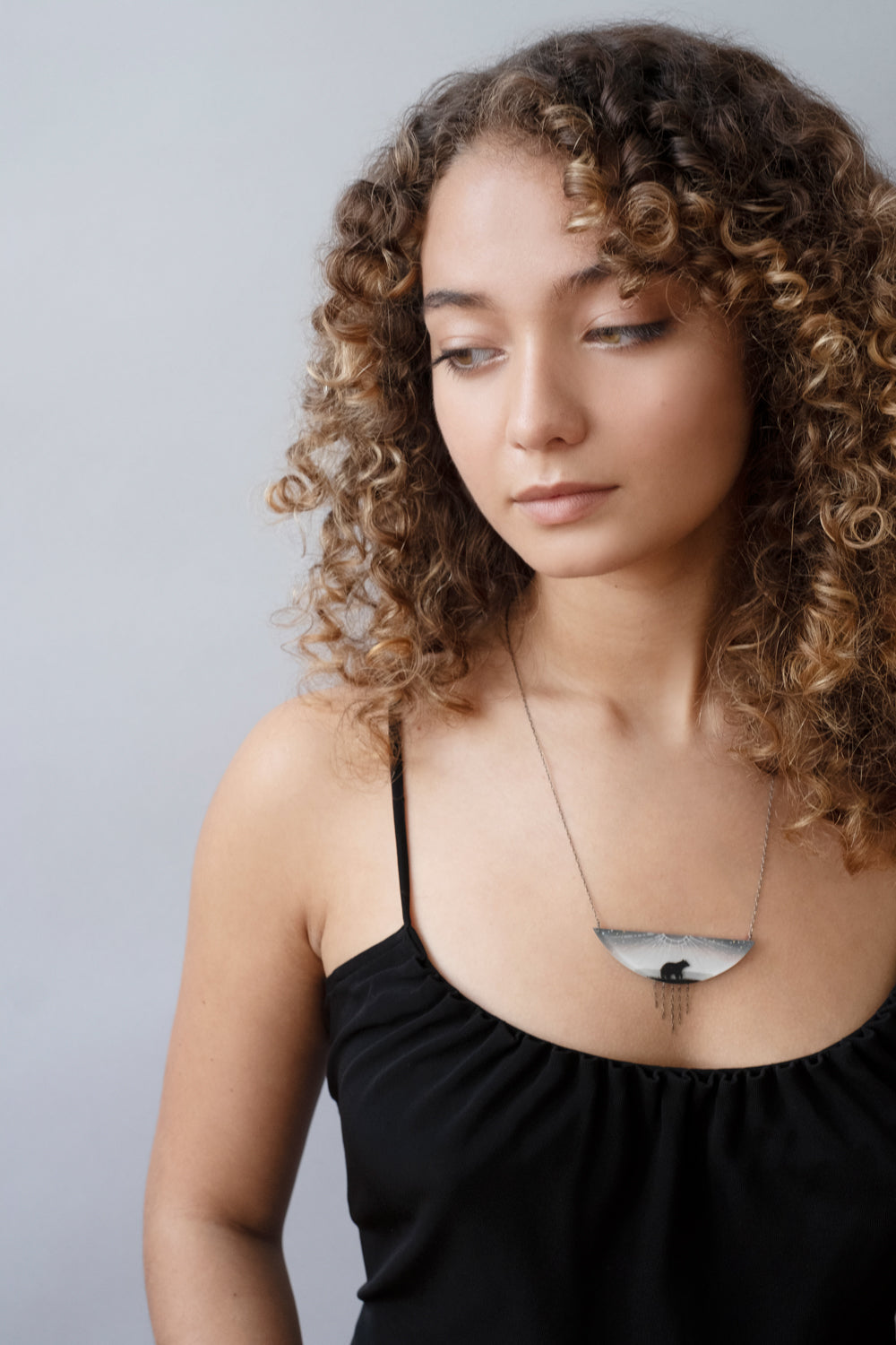 Model wearing Ursa Necklace