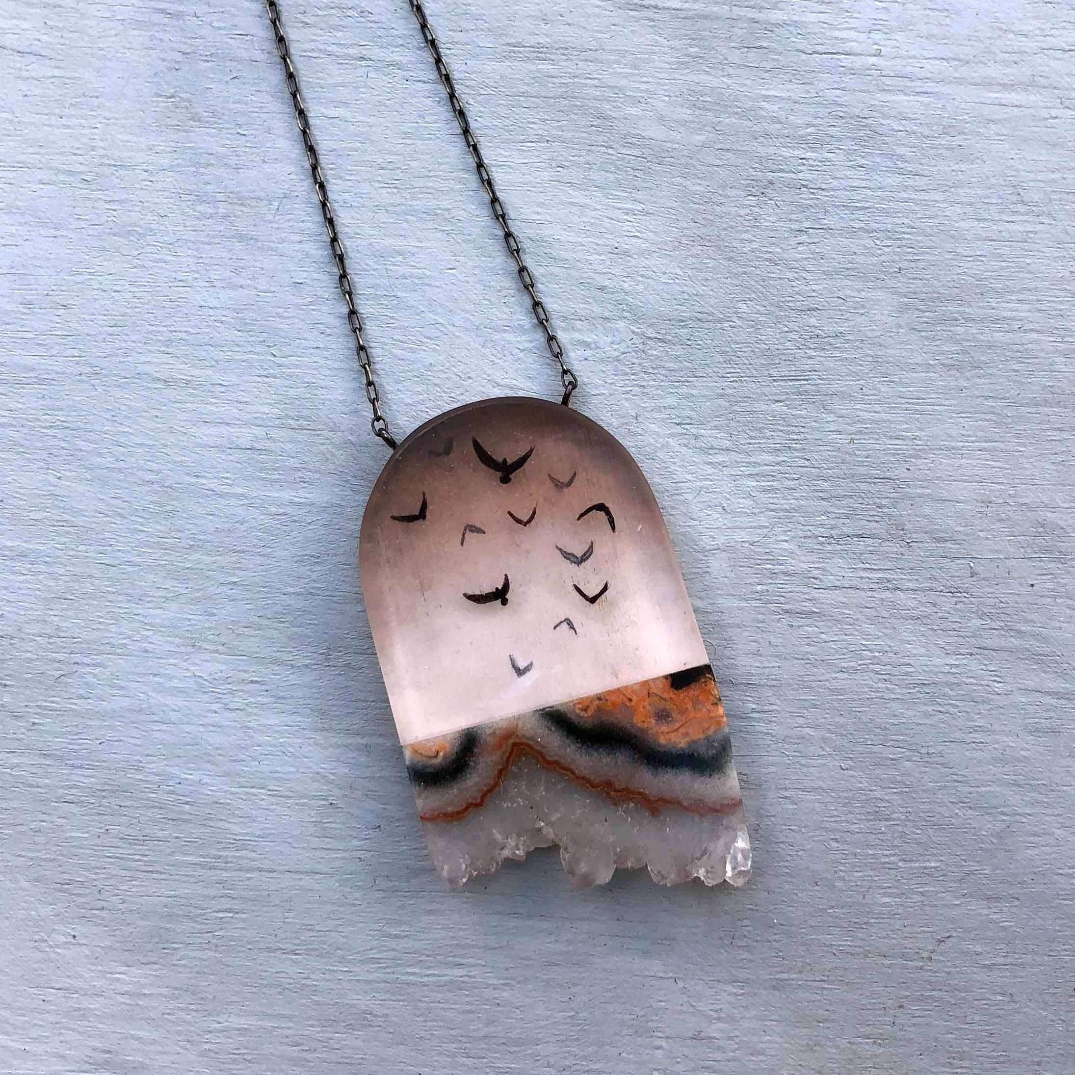 Crystal Sunset Flock Necklace