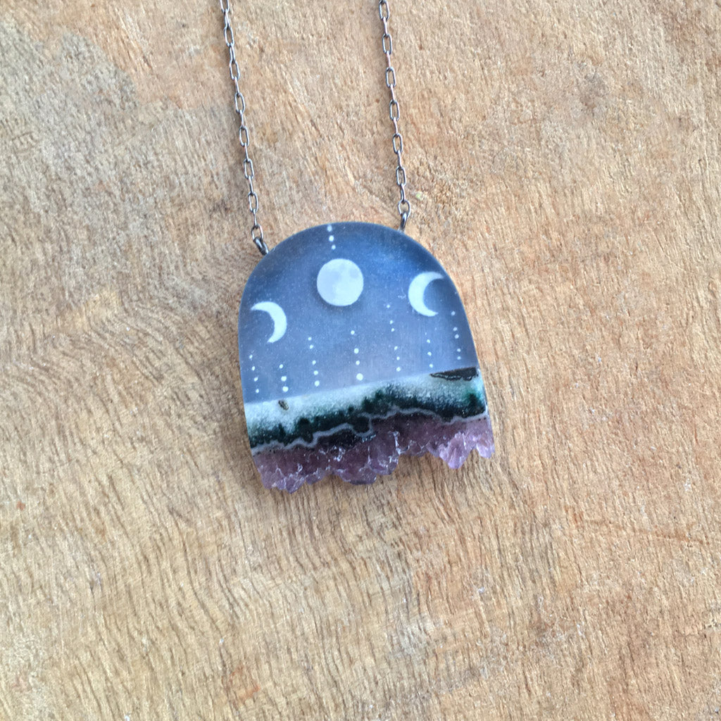 Crystal Moons Necklace