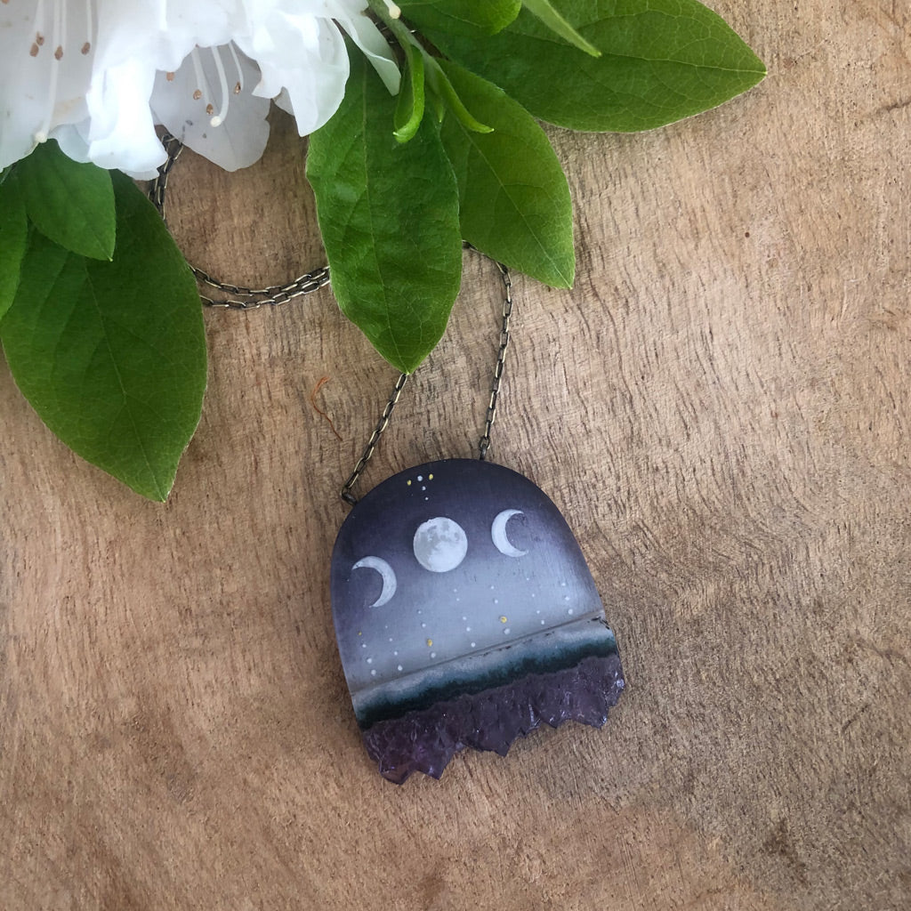 Crystal Moons Necklace