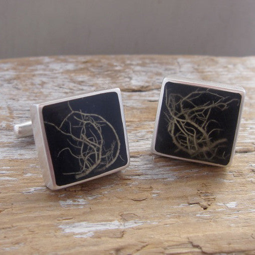 Lichen cufflinks