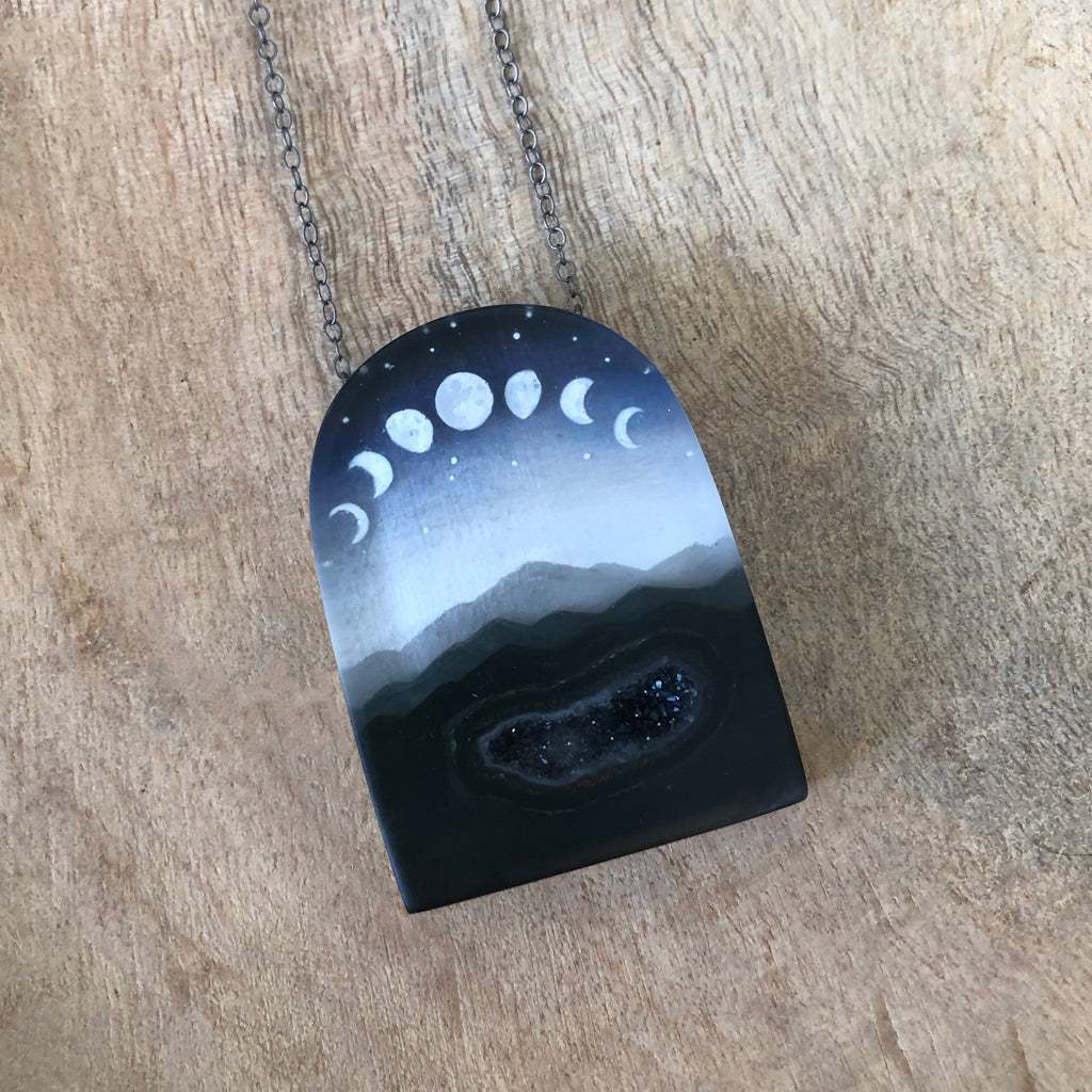 Geode Phases Necklace