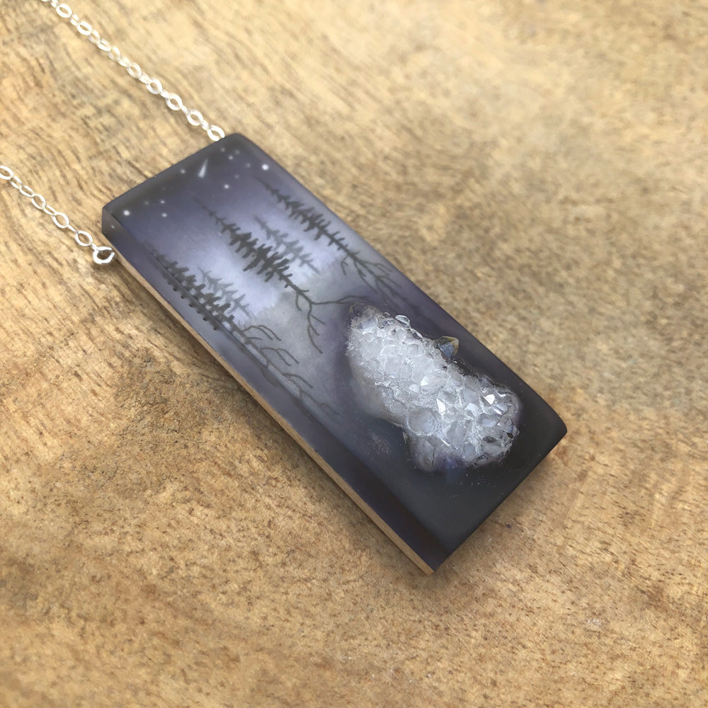 Geode Roots Necklace Side