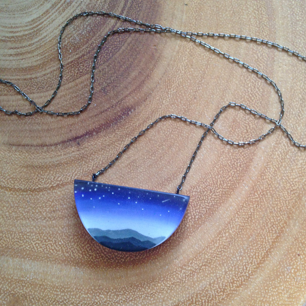 Quiet night necklace