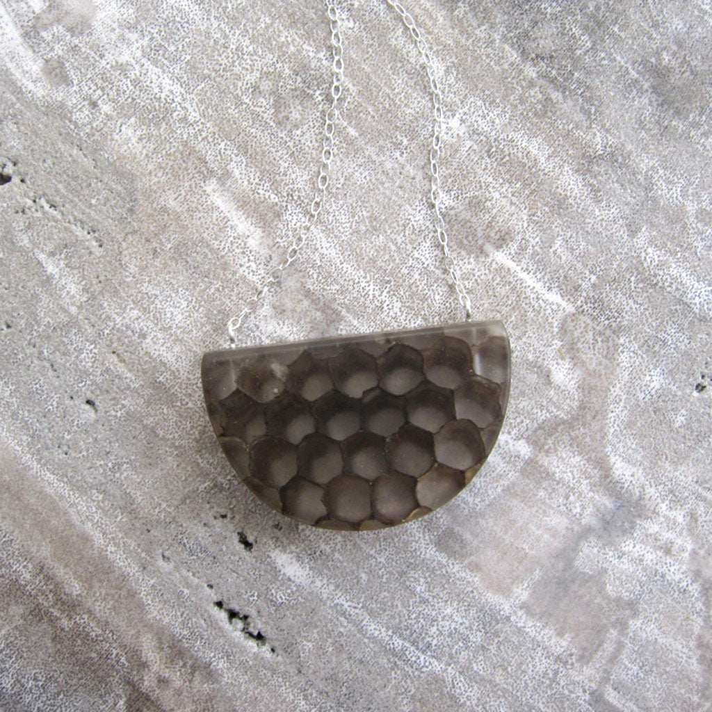 Wasp nest necklace