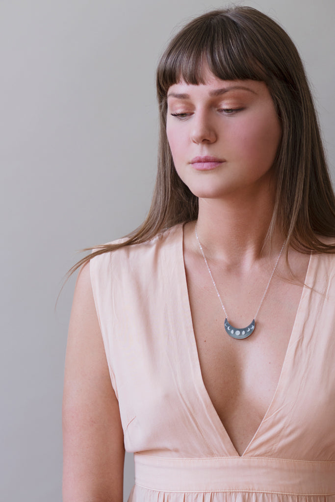 Glitter Moons Necklace