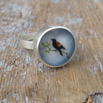 Red winged blackbird ring