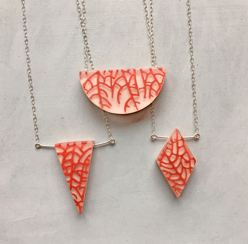 Sea fan necklaces