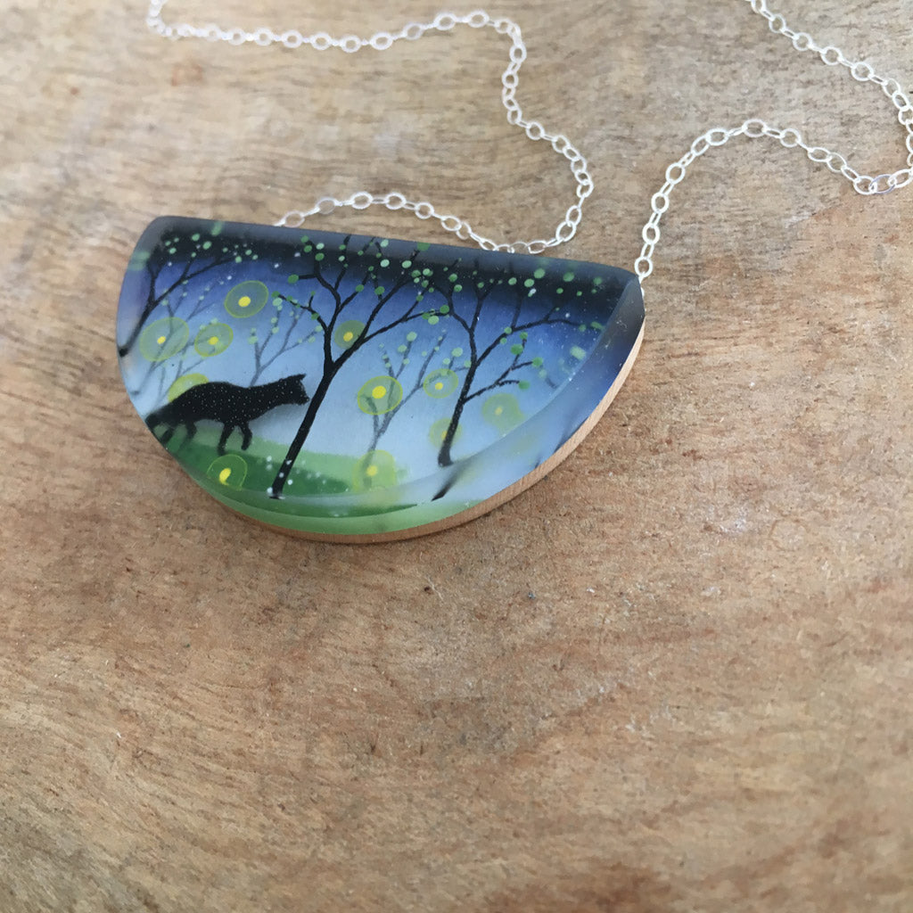 Summer Fox Necklace Side View