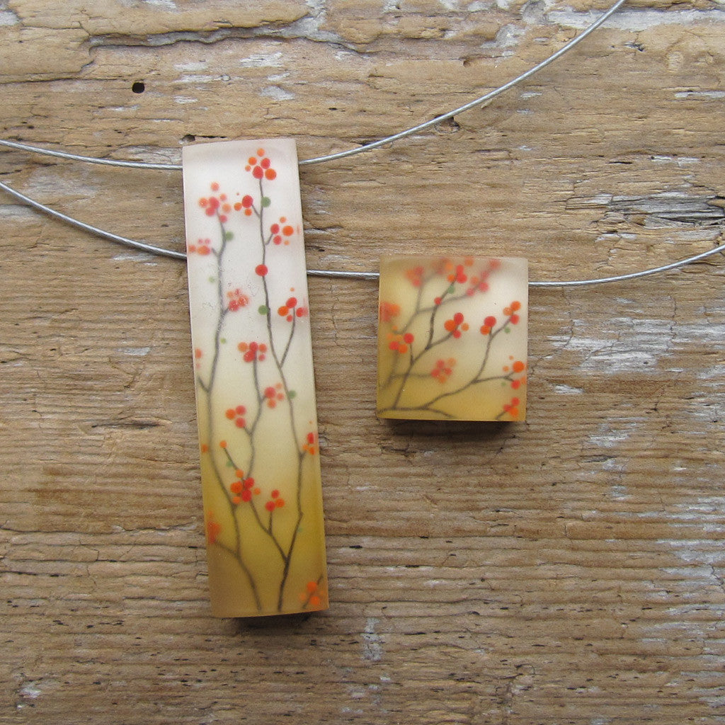 Berry vines necklaces