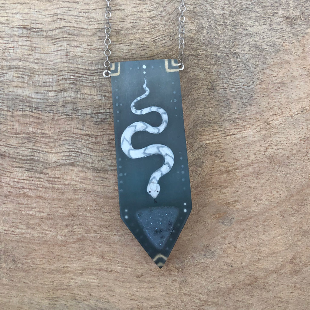 Druzy Snake Necklace