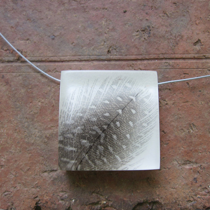 Guinea feather necklace