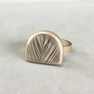 Half moon feather ring